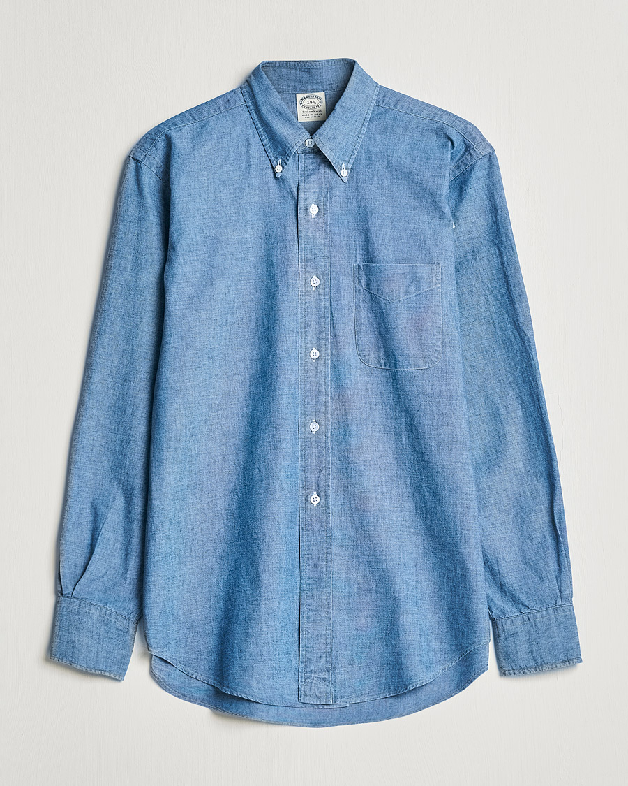 Herren | Hemden | Kamakura Shirts | Vintage Ivy Chambray BD Shirt Light Blue