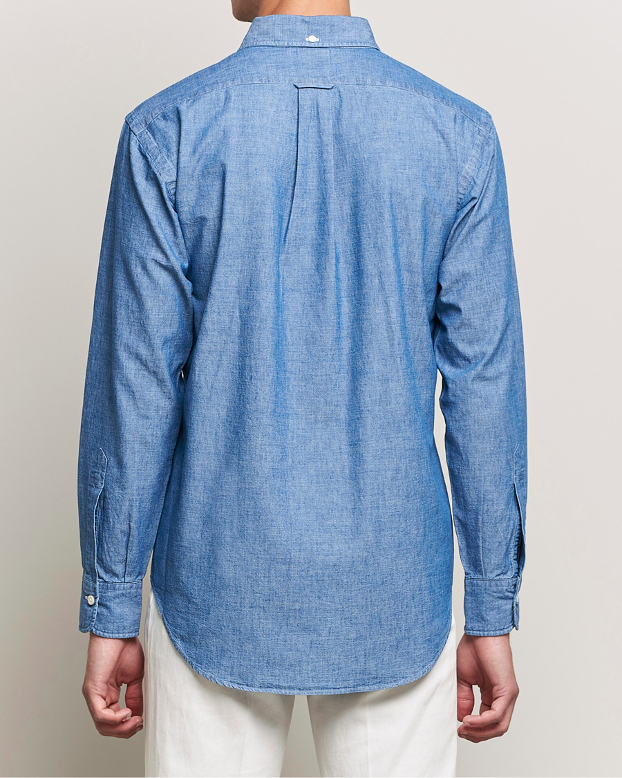 Herren | Hemden | Kamakura Shirts | Vintage Ivy Chambray BD Shirt Light Blue