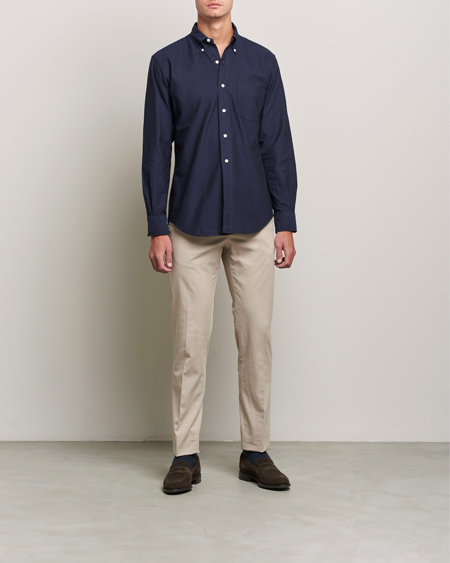Herren | Hemden | Kamakura Shirts | Vintage Ivy Oxford BD Shirt Navy
