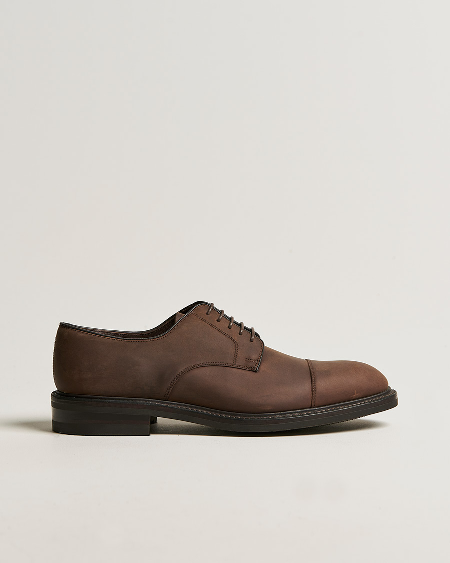 Herren | Loake 1880 Ampleforth Oiled Nubuck Toe-Cap Derby Brown | Loake 1880 | Ampleforth Oiled Nubuck Toe-Cap Derby Brown