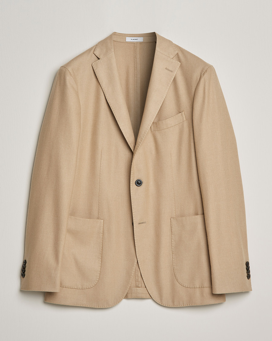 Herren | Sakkos | Boglioli | K Jacket Dyed Flannel Blazer Beige