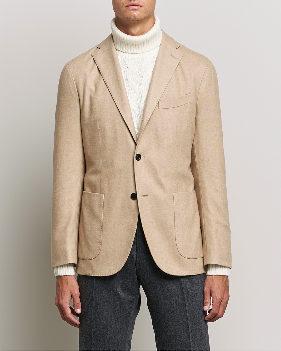 Herren | Sakkos | Boglioli | K Jacket Dyed Flannel Blazer Beige