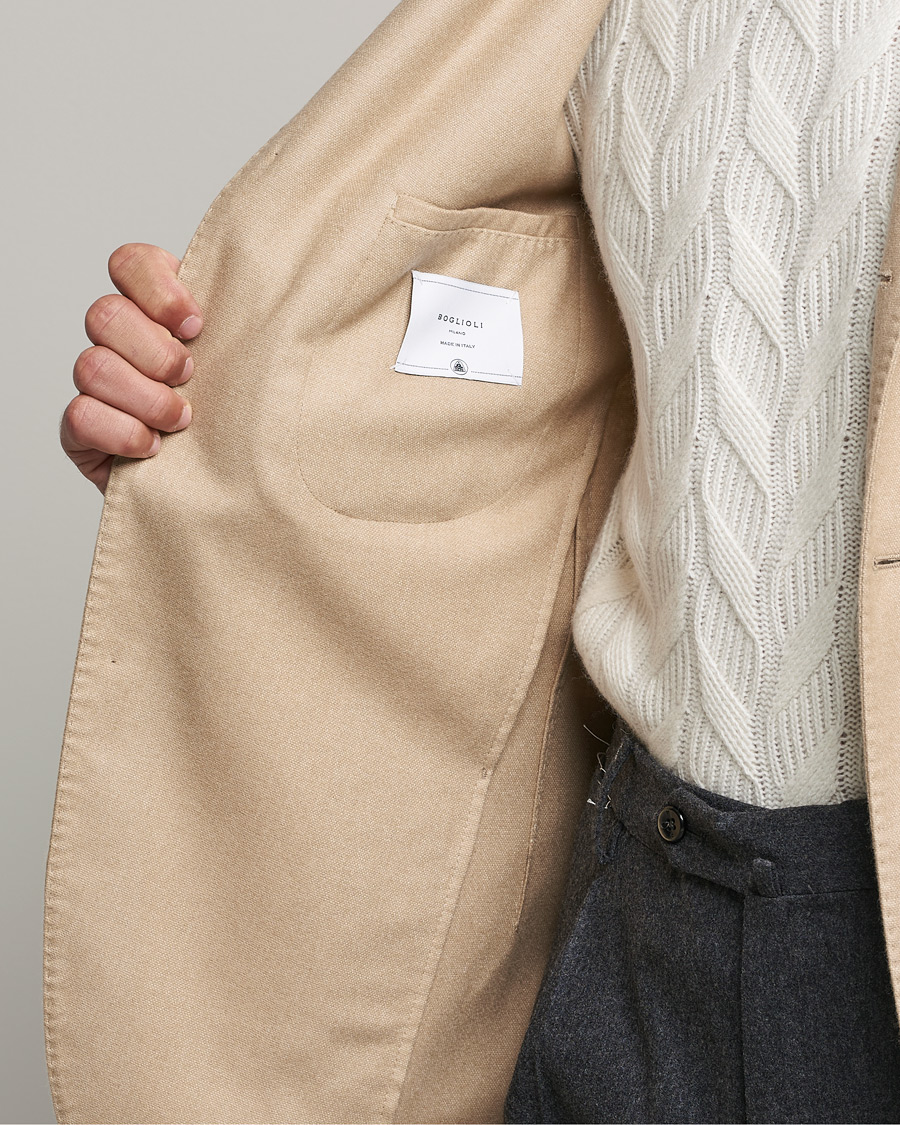 Herren | Sakkos | Boglioli | K Jacket Dyed Flannel Blazer Beige