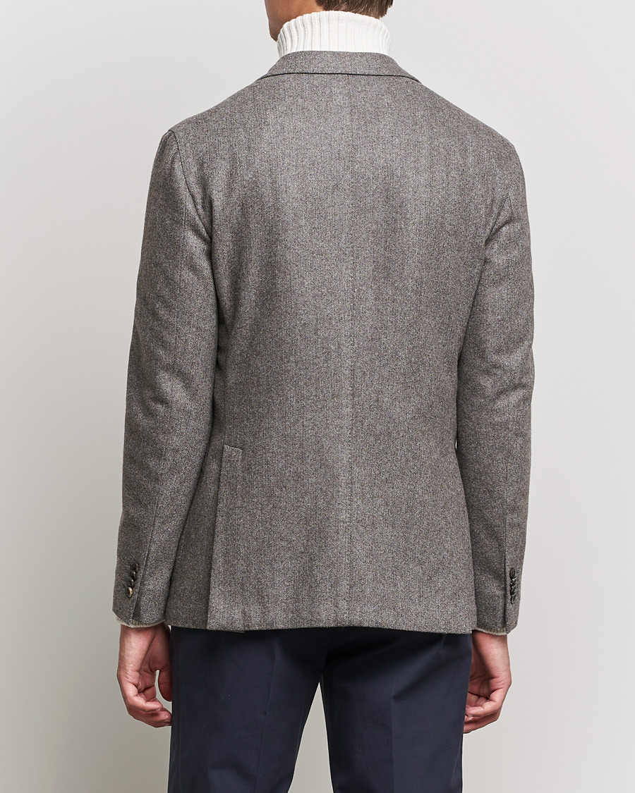 Herren | Sakkos | Boglioli | K Jacket Herringbone Wool Blazer Light Grey