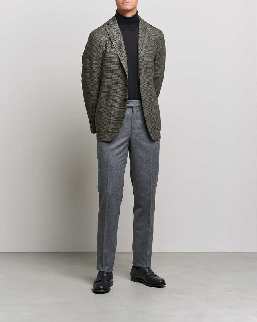 Herren | Sakkos | Boglioli | K Jacket Wool Check Blazer Brown