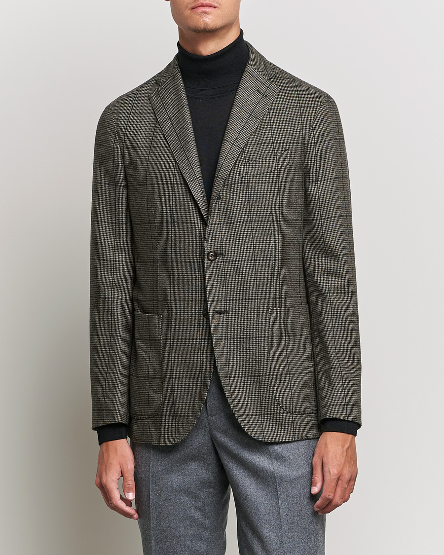 Herren | Sakkos | Boglioli | K Jacket Wool Check Blazer Brown