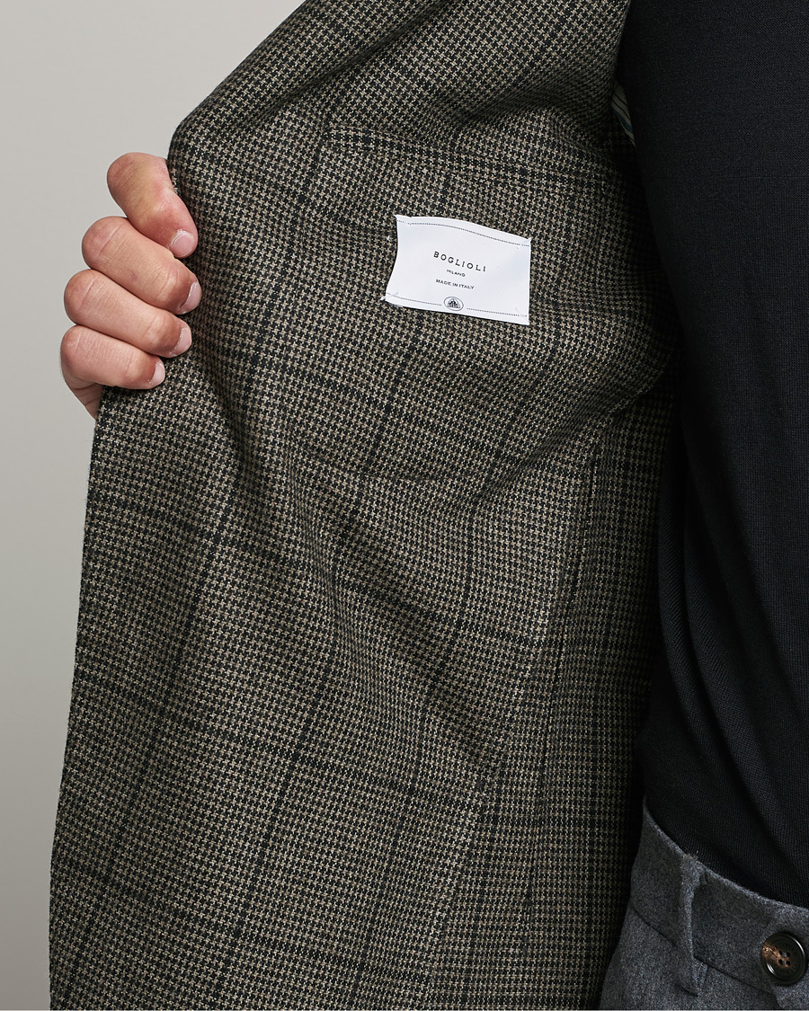 Herren | Sakkos | Boglioli | K Jacket Wool Check Blazer Brown