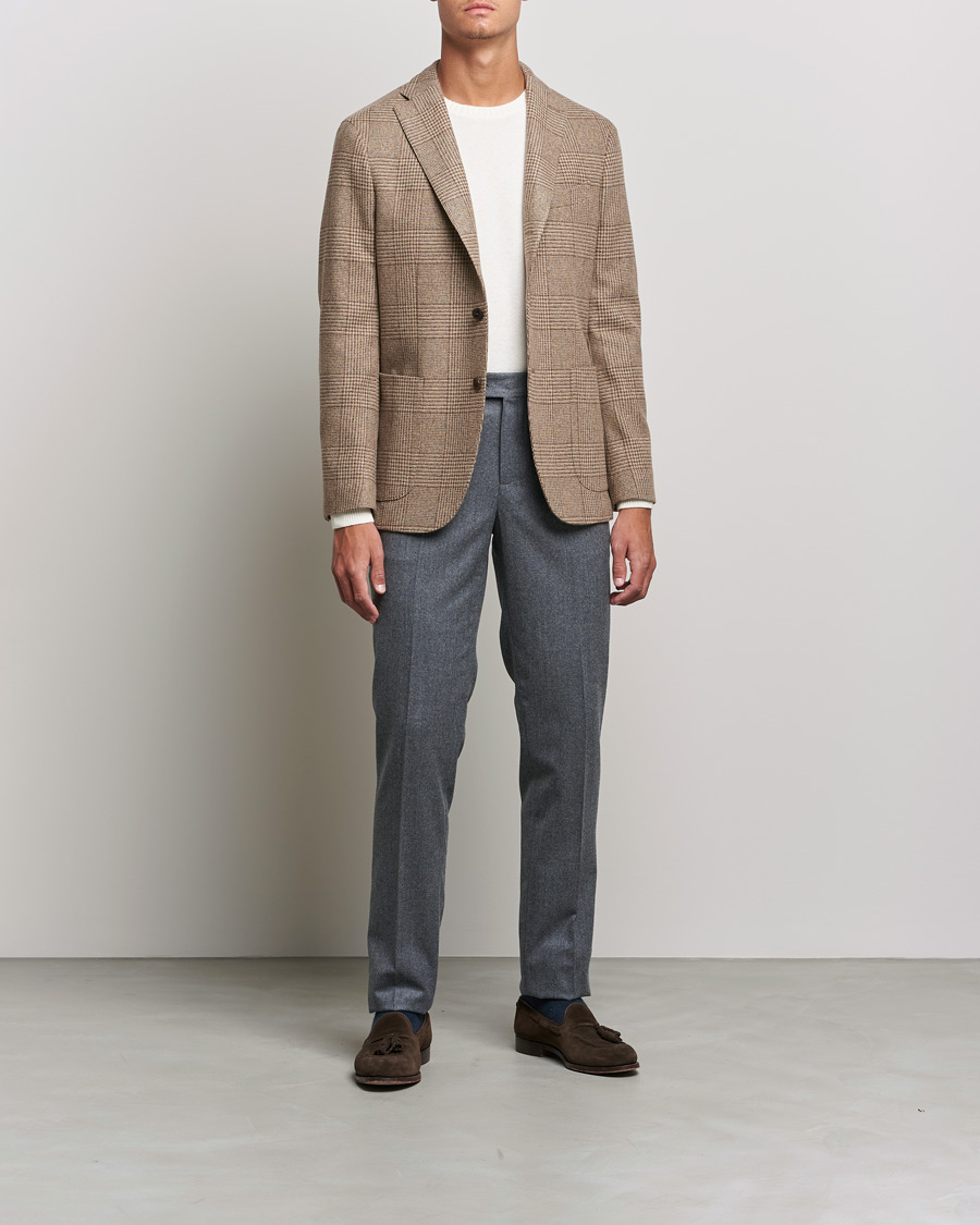 Herren | Sakkos | Boglioli | K Jacket Prince Of Wales Check Blazer Beige