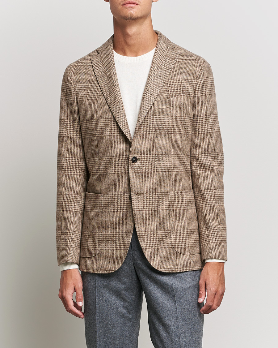Herren | Sakkos | Boglioli | K Jacket Prince Of Wales Check Blazer Beige