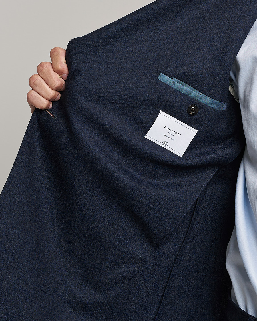 Herren | Anzüge | Boglioli | K Jacket DB Flannel Suit Navy