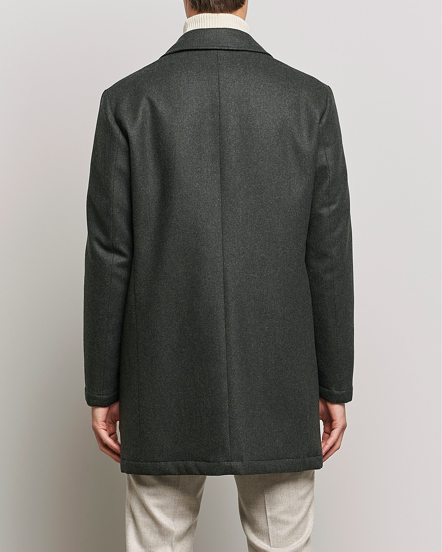 Herren | Jacken | Boglioli | Padded Wool Coat Forest Green