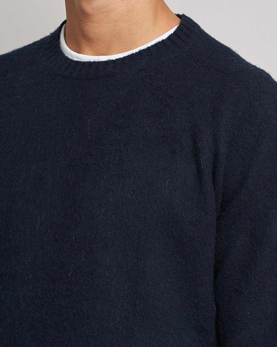 Herren | Pullover | Boglioli | Brushed Cashmere Sweater Navy
