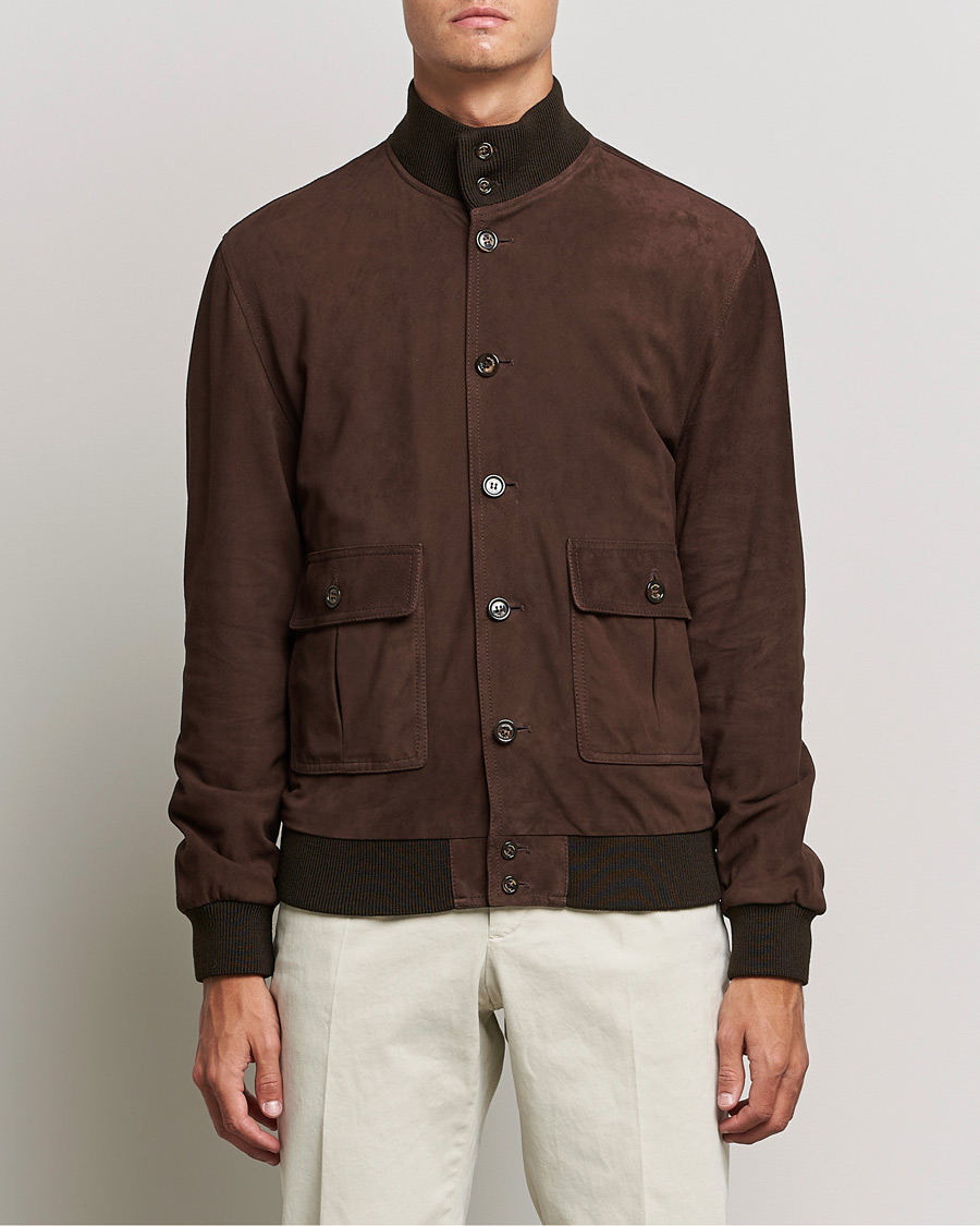 Herren | Jacken | Valstar | Valstarino Suede Jacket Dark Brown