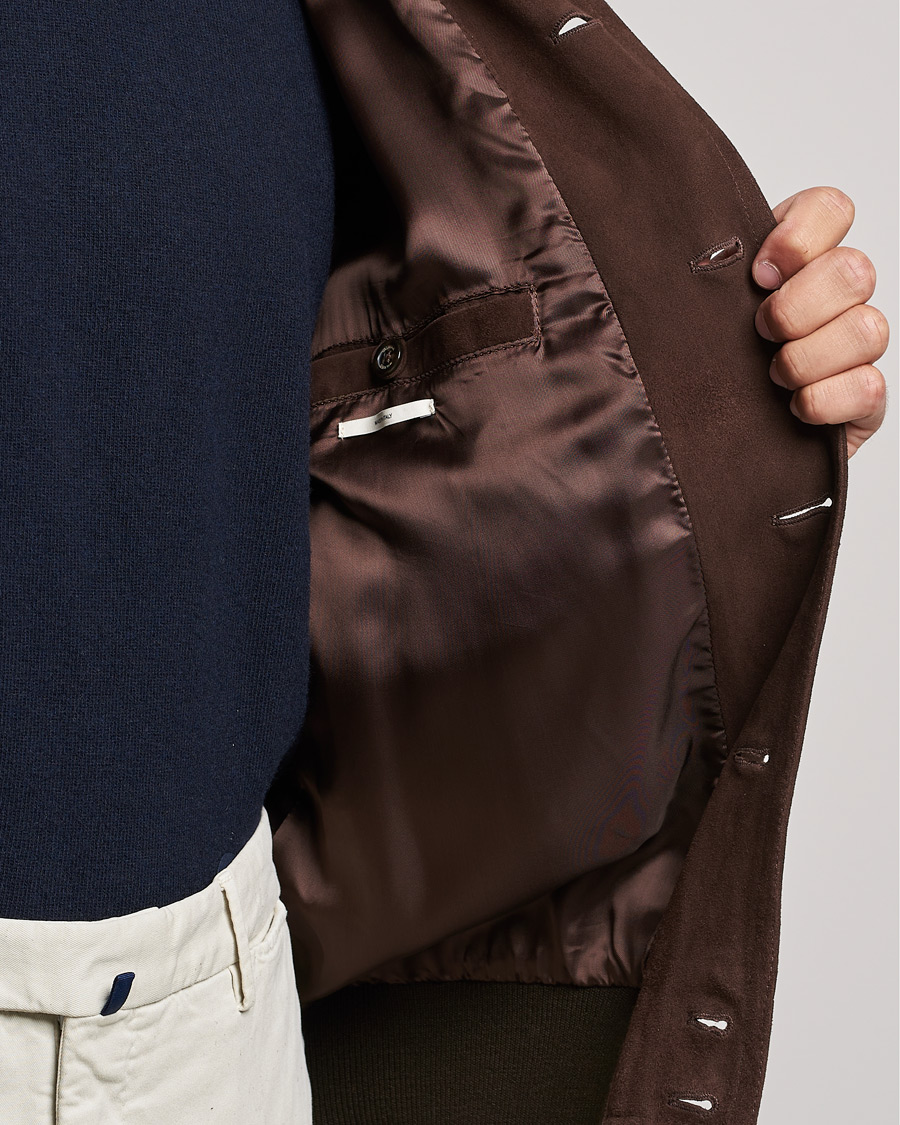 Herren | Jacken | Valstar | Valstarino Suede Jacket Dark Brown