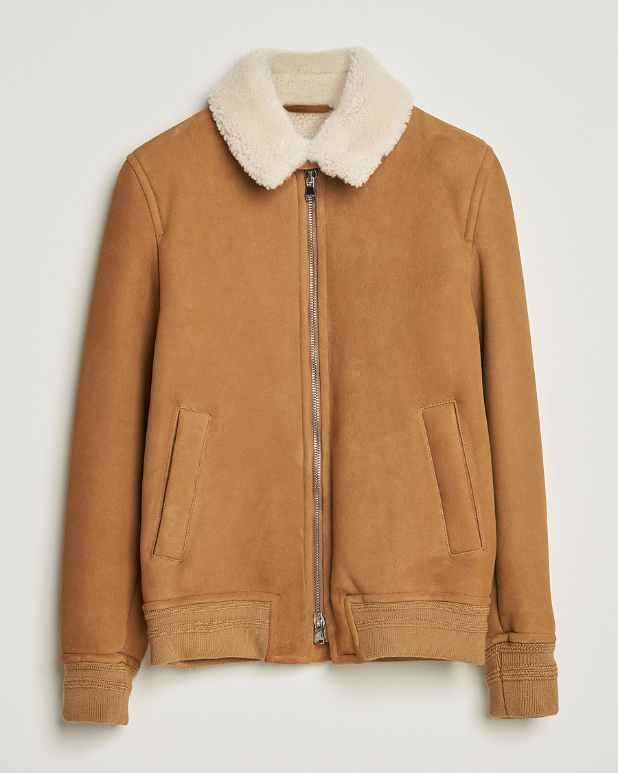 Herren | Jacken | Valstar | Shearling Flight Jacket Brown/Natural