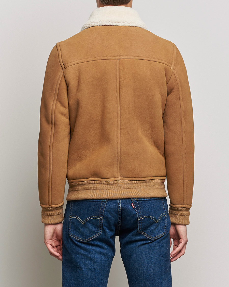 Herren | Jacken | Valstar | Shearling Flight Jacket Brown/Natural