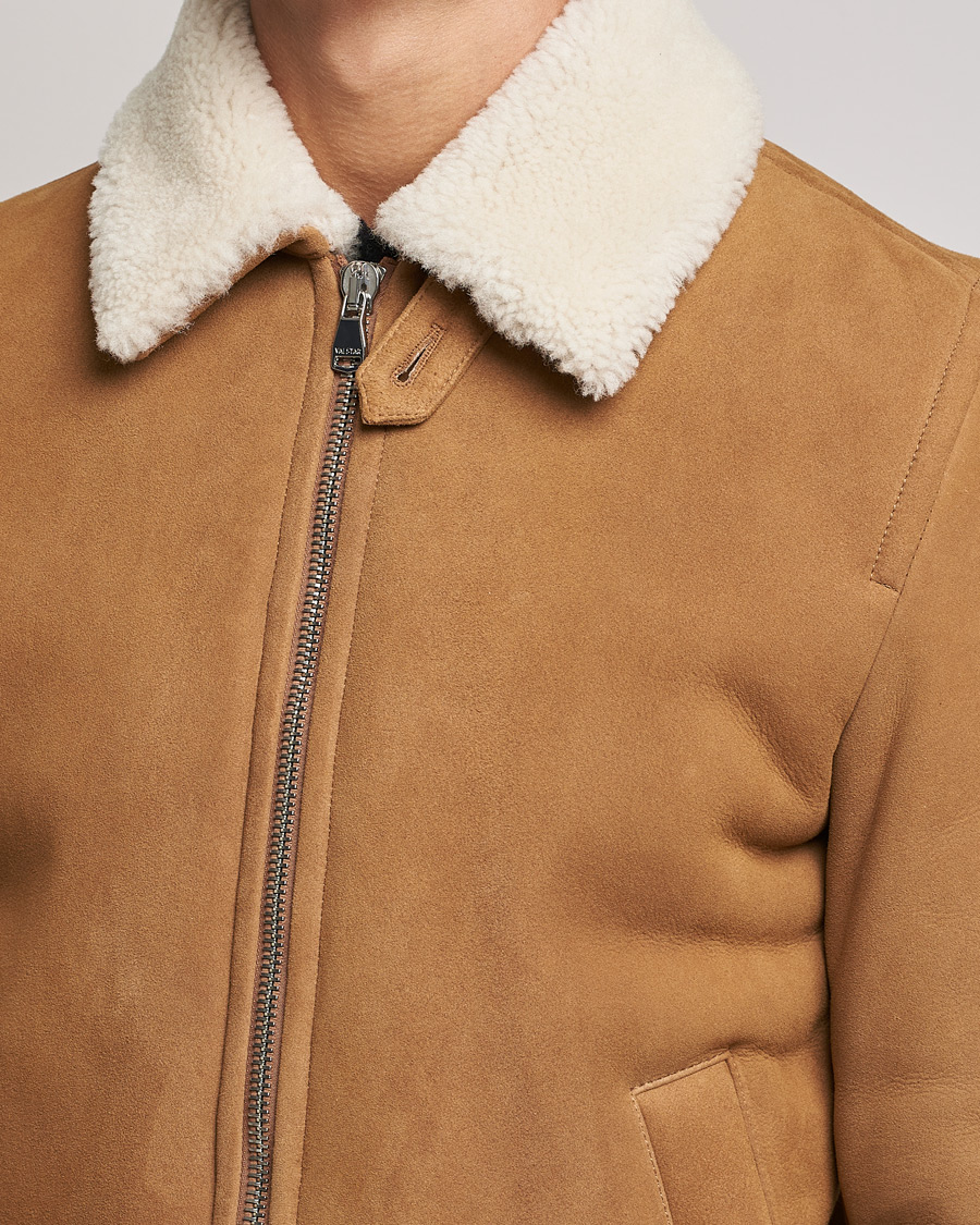 Herren | Jacken | Valstar | Shearling Flight Jacket Brown/Natural