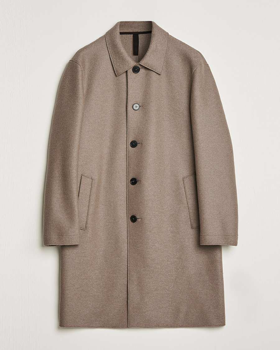 Herren | Jacken | Harris Wharf London | Pressed Wool Mac Coat Natural Taupe