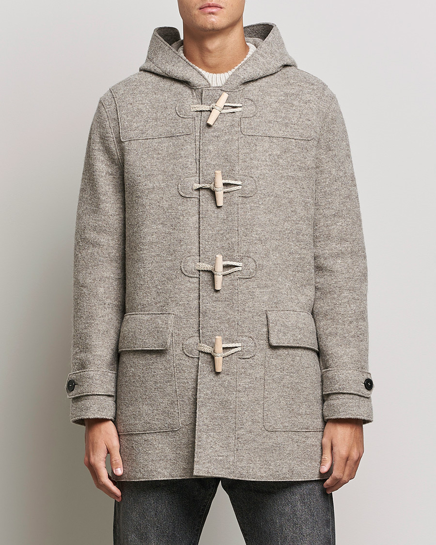 Herren | Jacken | Harris Wharf London | Boiled Wool Duffle Coat Natural Casha