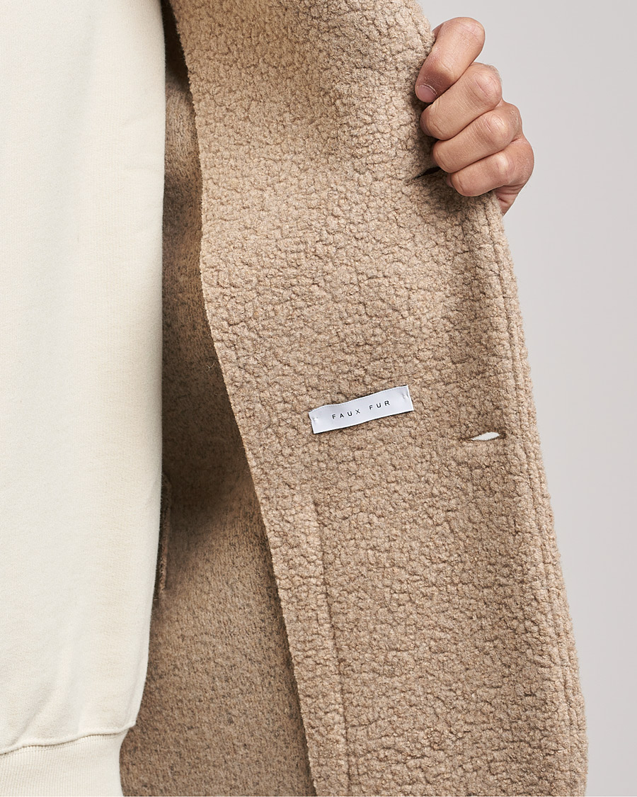 Herren | Hemden | Harris Wharf London | Harrington Wool Boucleè Shirt Jacket Tan