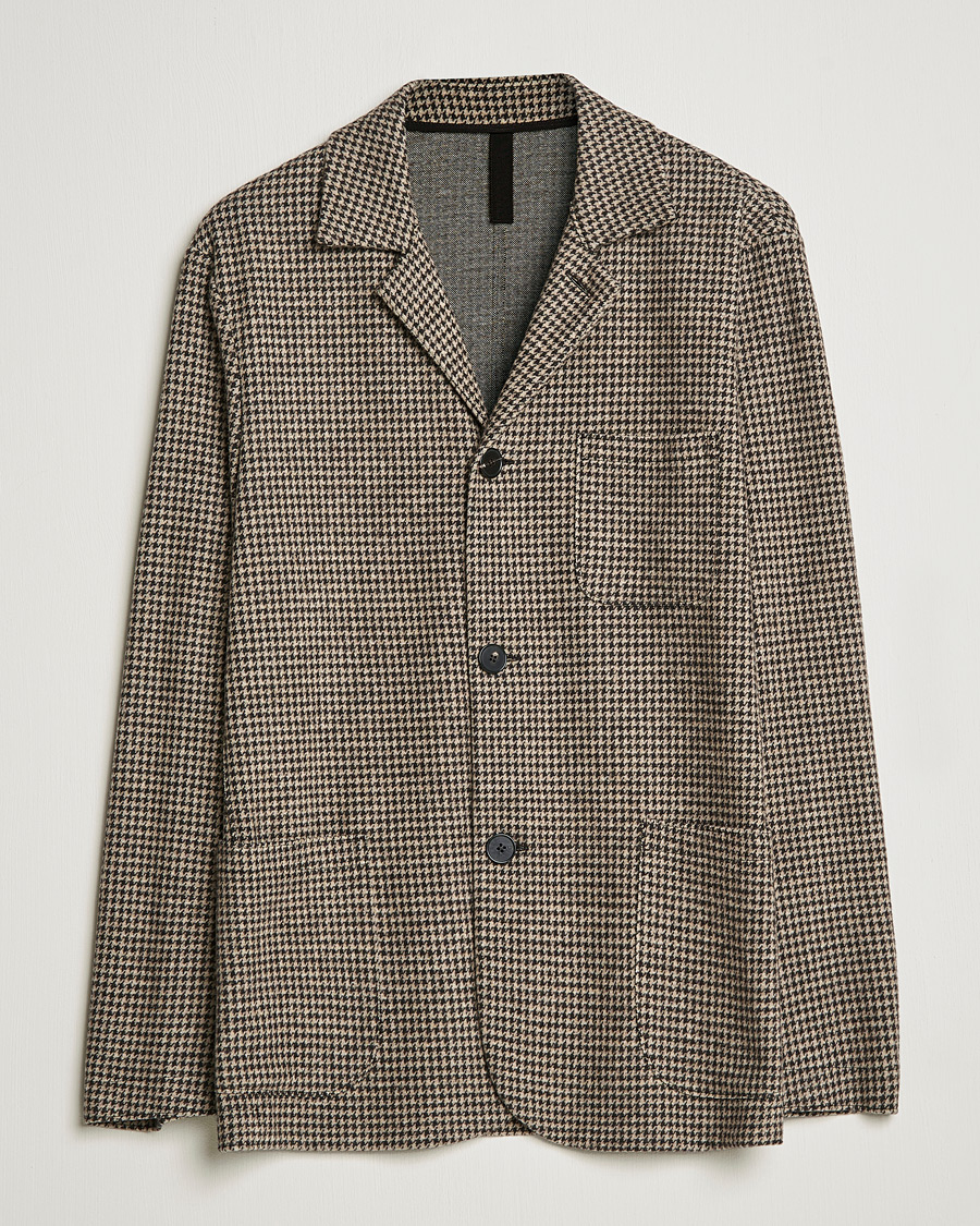 Herren | Sakkos | Harris Wharf London | Dropped Shoulder Houndstooth Jacket Beige