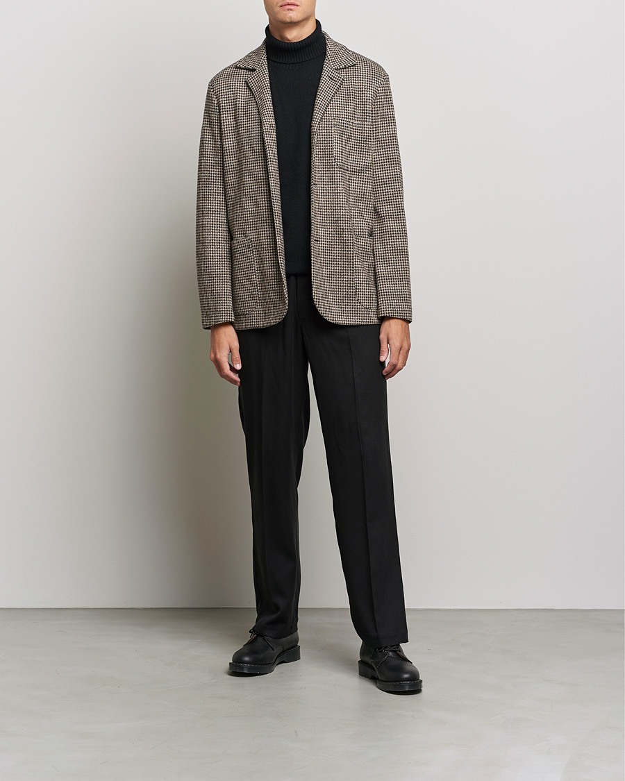 Herren | Sakkos | Harris Wharf London | Dropped Shoulder Houndstooth Jacket Beige