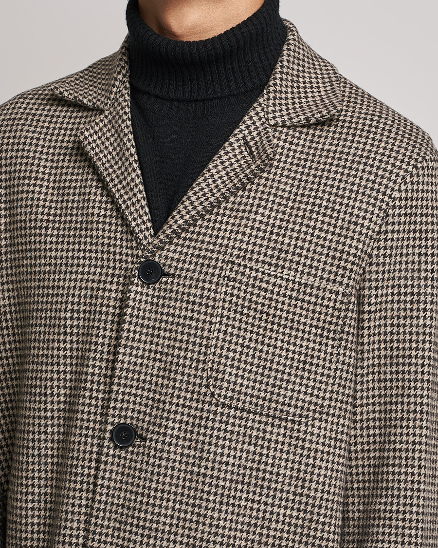 Herren | Sakkos | Harris Wharf London | Dropped Shoulder Houndstooth Jacket Beige