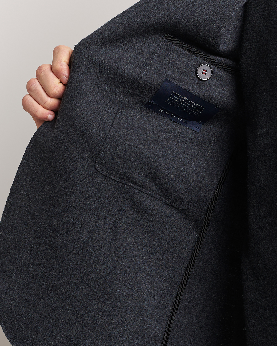 Herren | Sakkos | Harris Wharf London | Two Button Vented Superfine Merino Blazer Anthracite