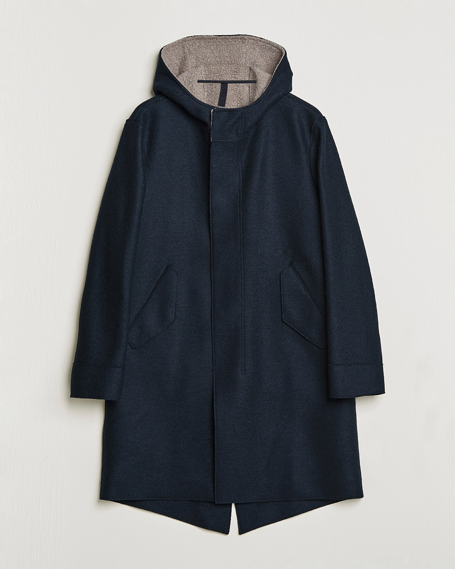 Herren | Jacken | Harris Wharf London | Fishtail Wool Parka Navy