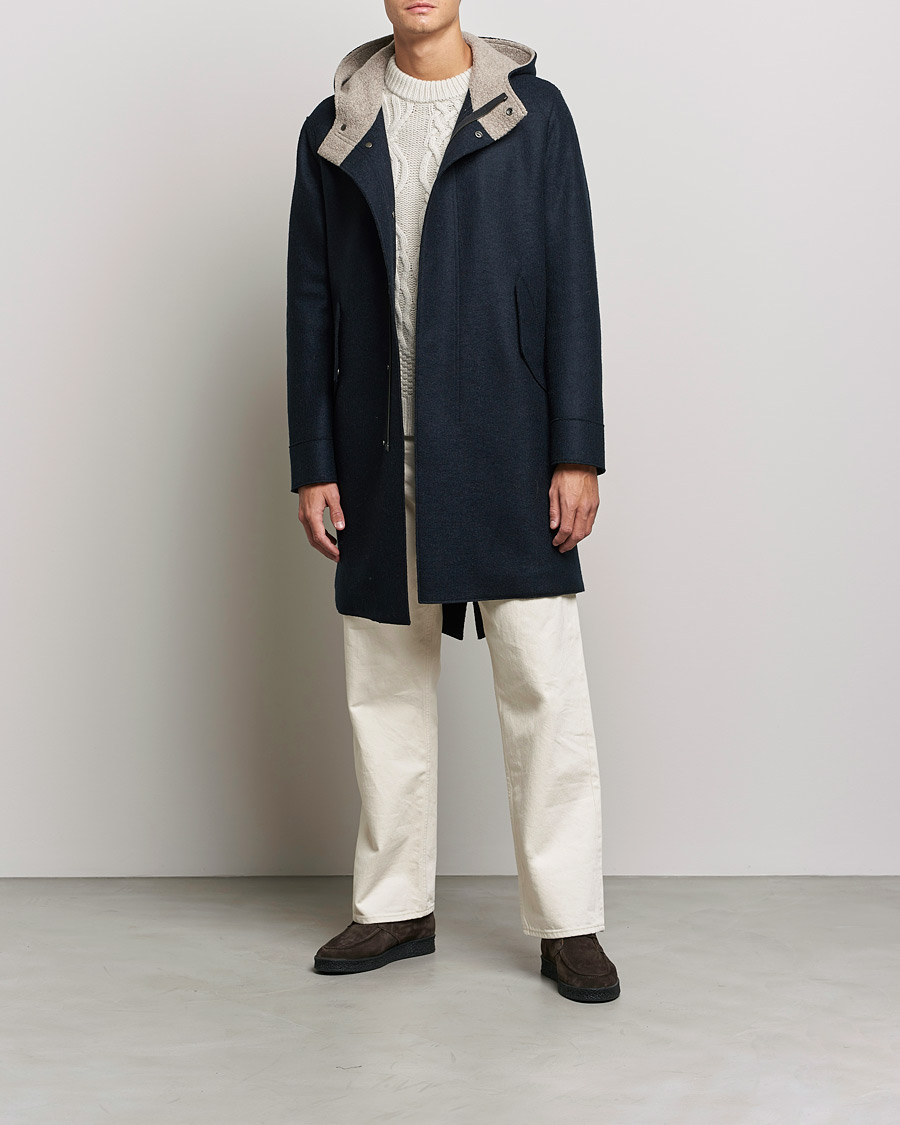 Herren | Jacken | Harris Wharf London | Fishtail Wool Parka Navy
