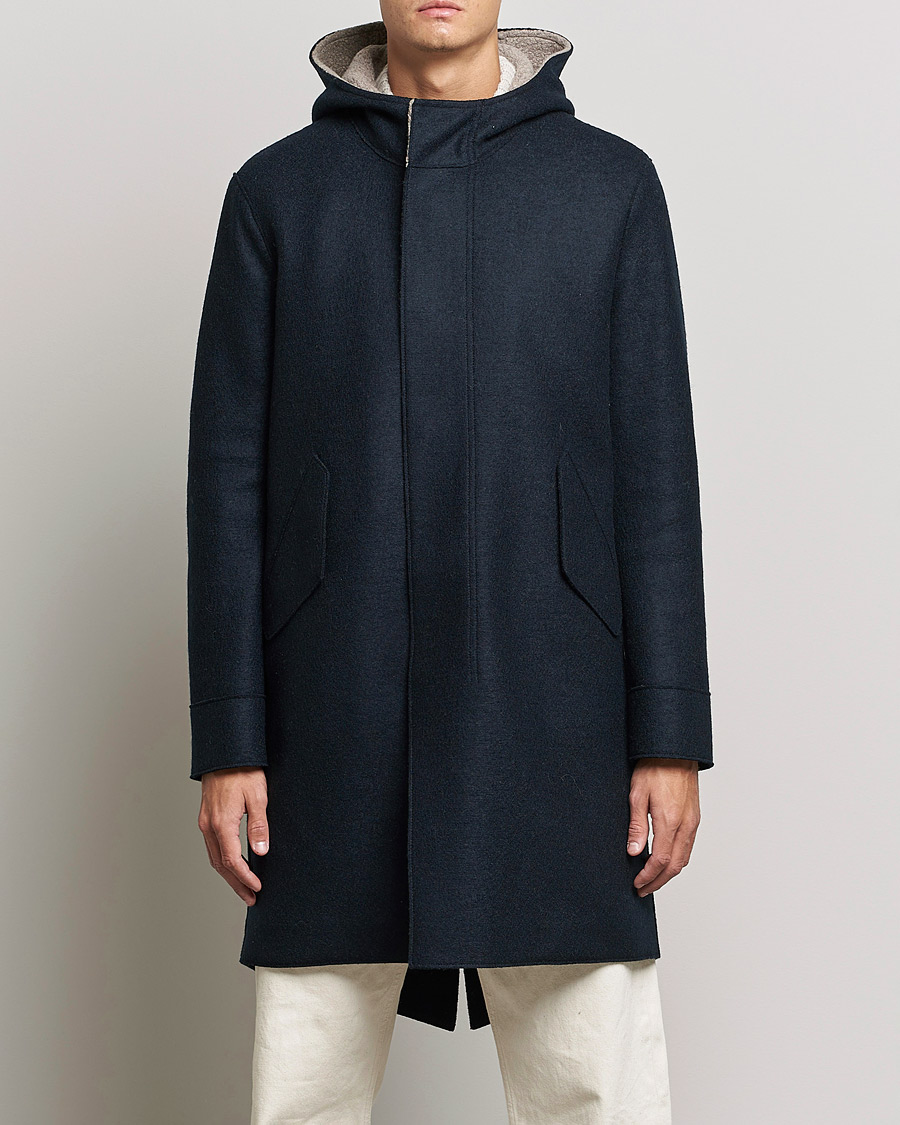 Herren | Jacken | Harris Wharf London | Fishtail Wool Parka Navy