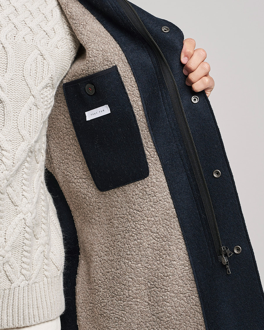 Herren | Jacken | Harris Wharf London | Fishtail Wool Parka Navy