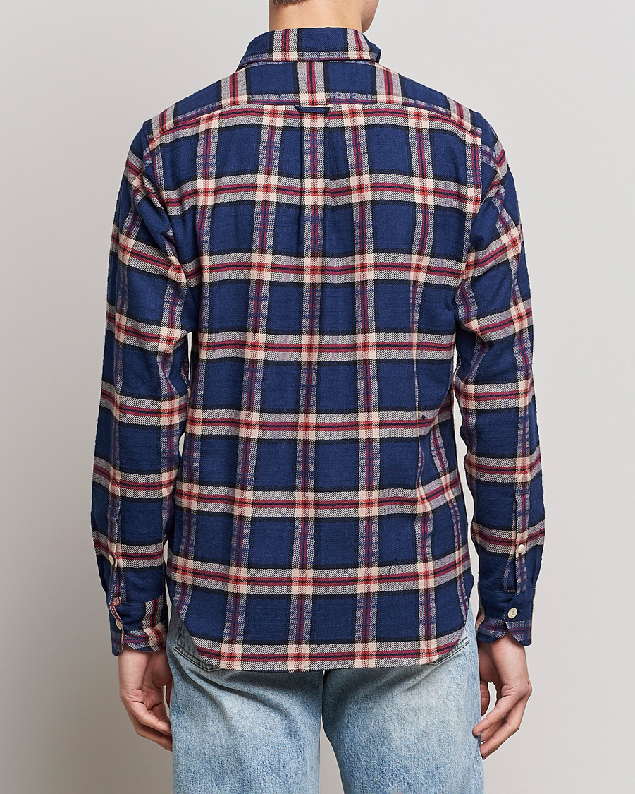 Herren | Hemden | Drake's | Rugged Cotton Twill Work Shirt Blue