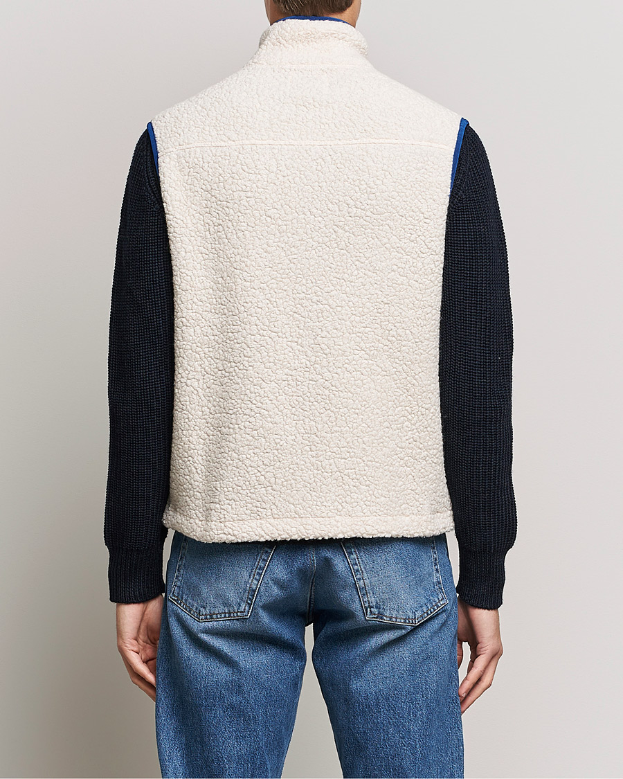 Herren | Pullover | Drake's | Zip Through Fleece Vest Ecru