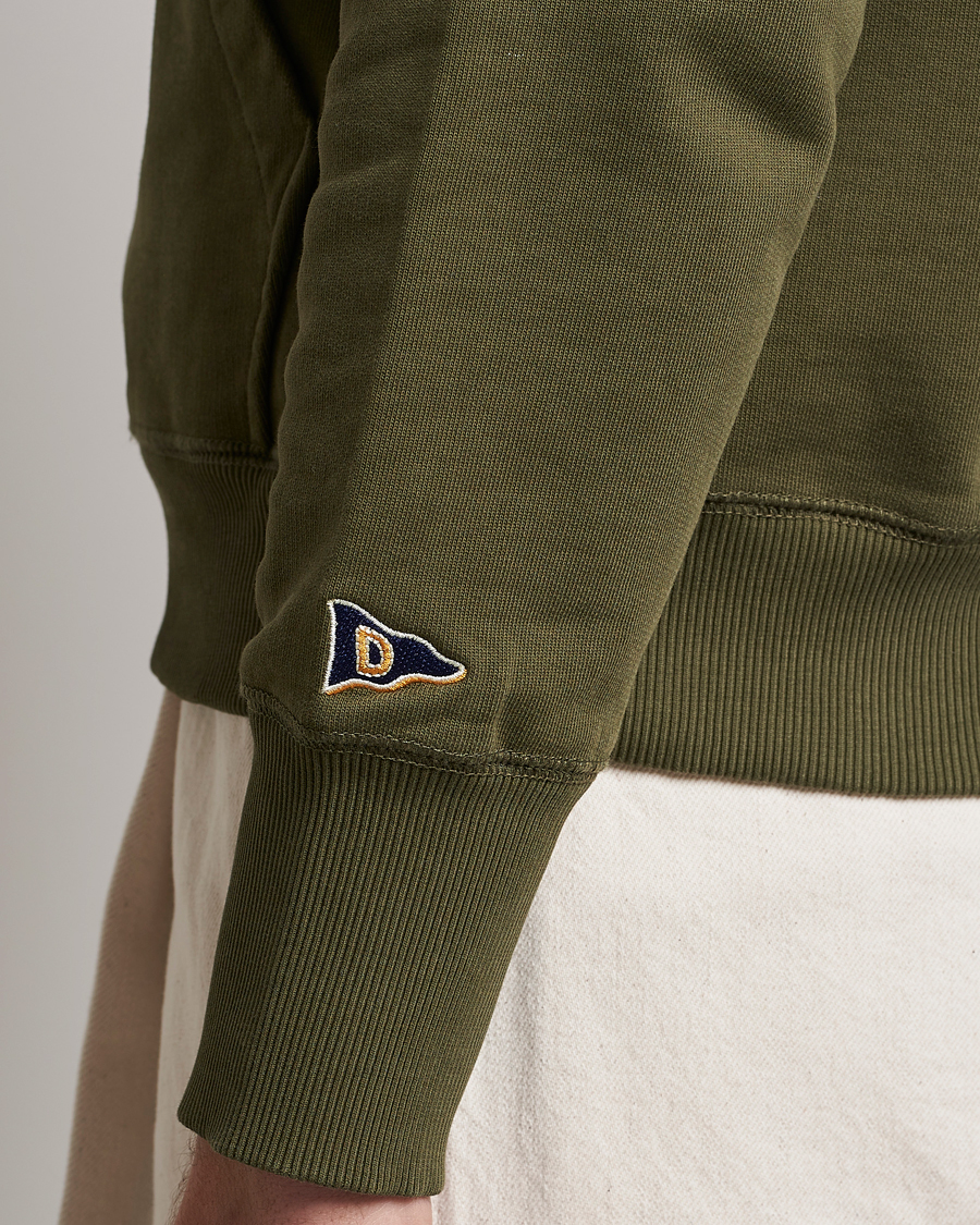 Herren | Pullover | Drake's | Quarter Zip Sweatshirt Green