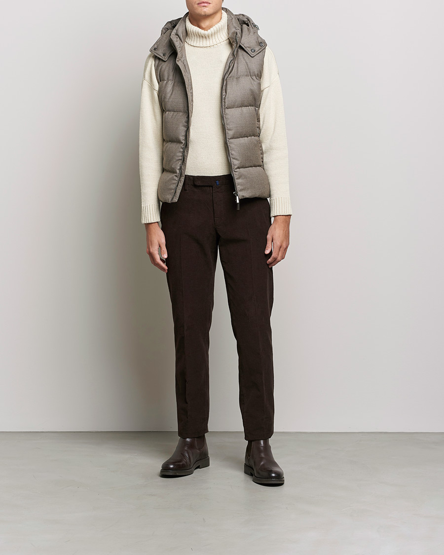 Herren | Jacken | MooRER | Fire Wool/Cashmere Hooded Vest Beige