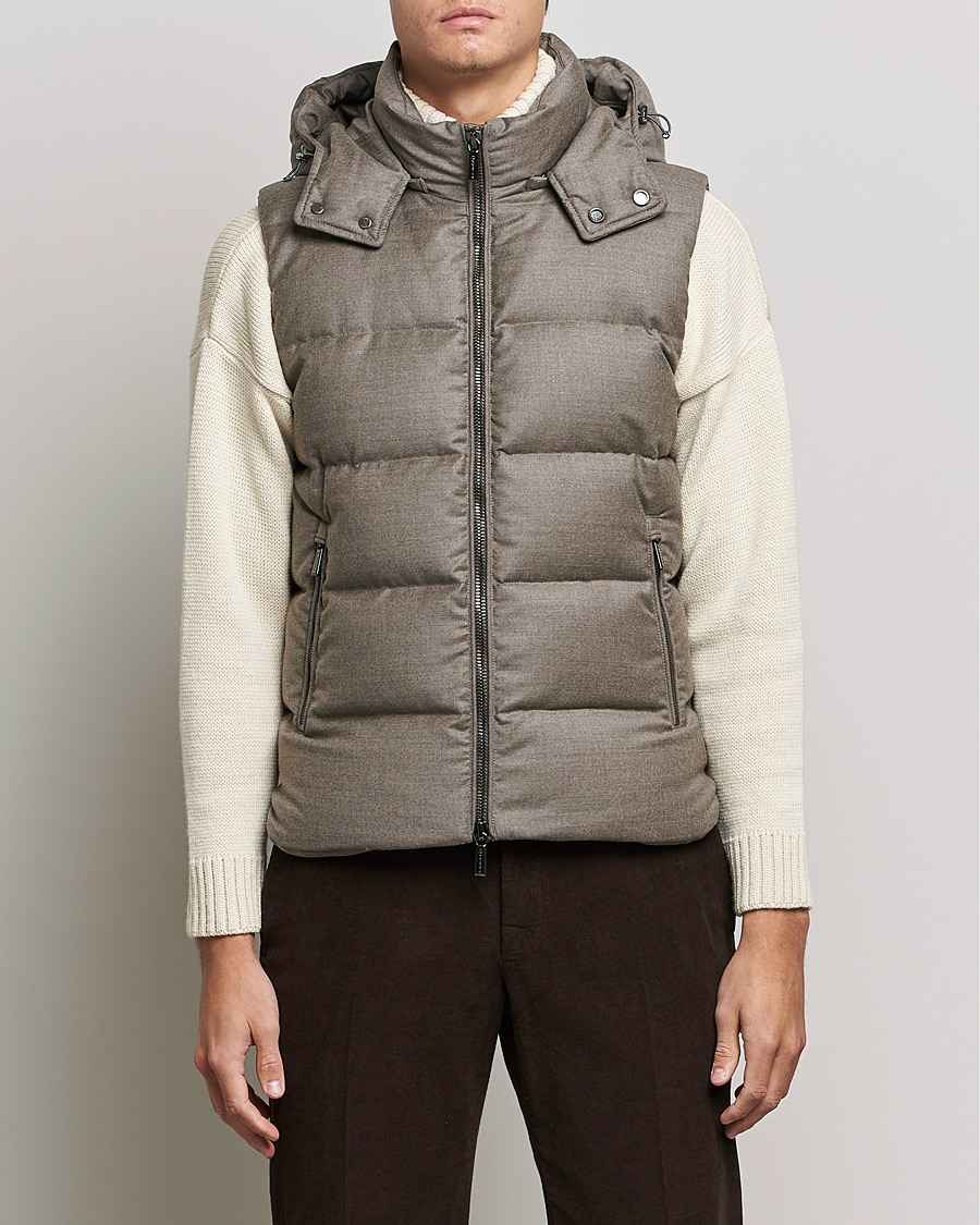 Herren | Jacken | MooRER | Fire Wool/Cashmere Hooded Vest Beige