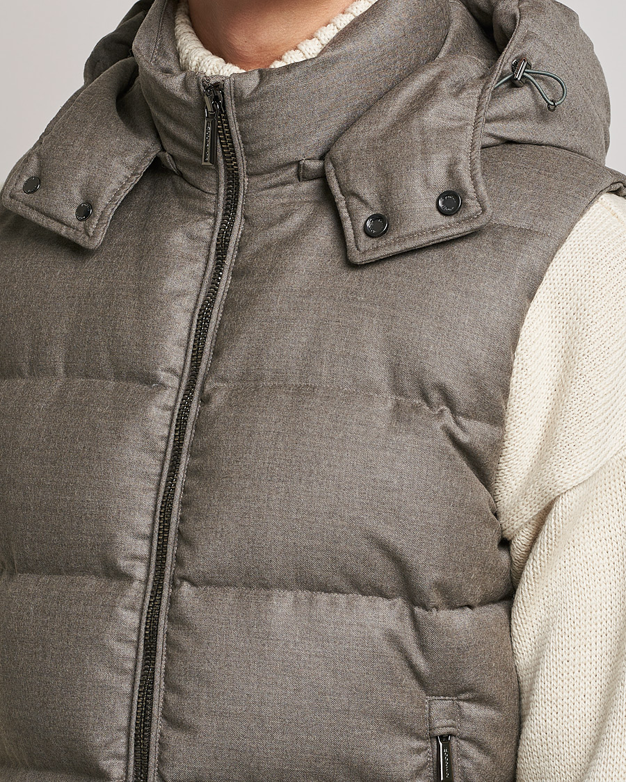 Herren | Jacken | MooRER | Fire Wool/Cashmere Hooded Vest Beige
