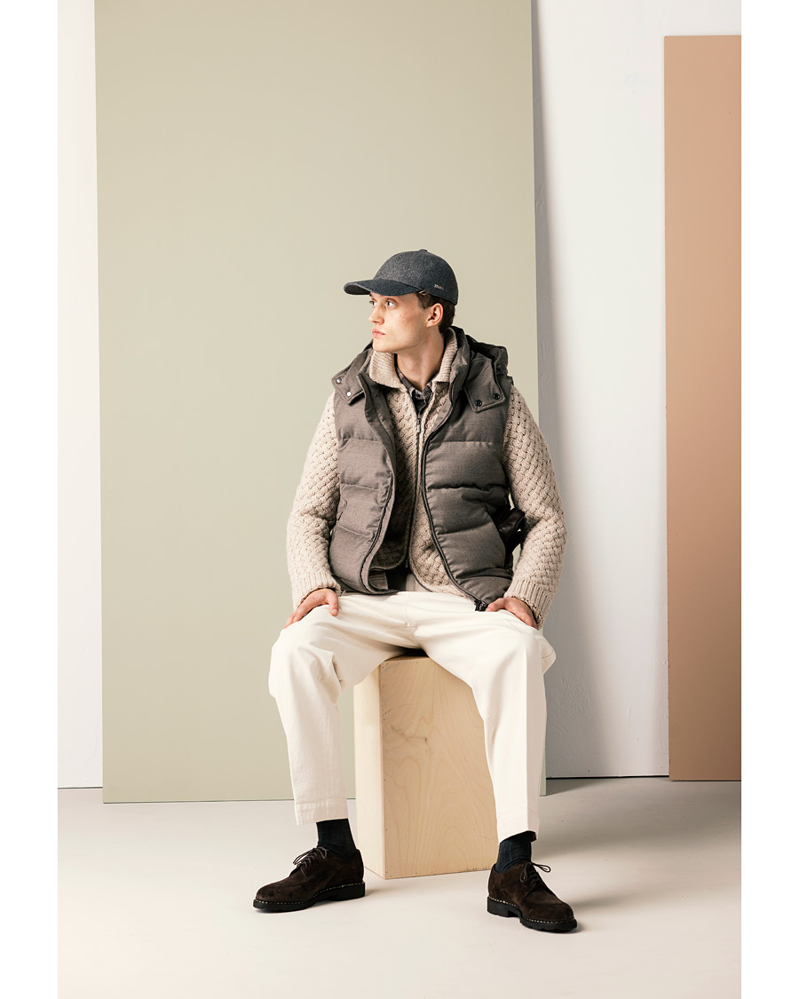 Herren | Jacken | MooRER | Fire Wool/Cashmere Hooded Vest Beige