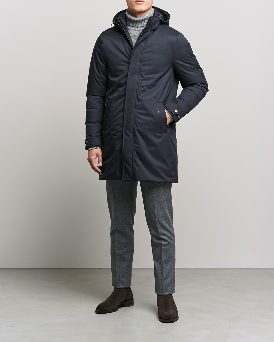 Herren | Jacken | MooRER | Vermont Waterproof Padded Parka Navy