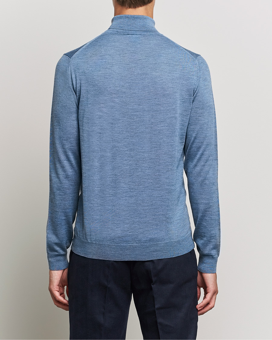 Herren | Pullover | Stenströms | Fine Merino Rollneck Light Blue