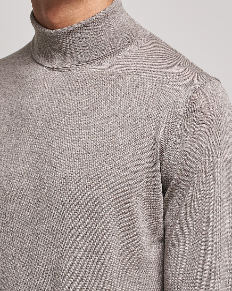 Herren | Pullover | Stenströms | Fine Merino Rollneck Camel