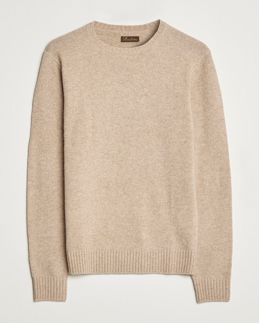 Herren | Pullover | Stenströms | Yak/Merino Crew Neck Beige