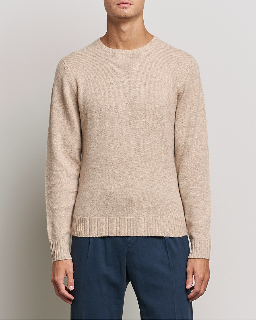 Herren | Pullover | Stenströms | Yak/Merino Crew Neck Beige
