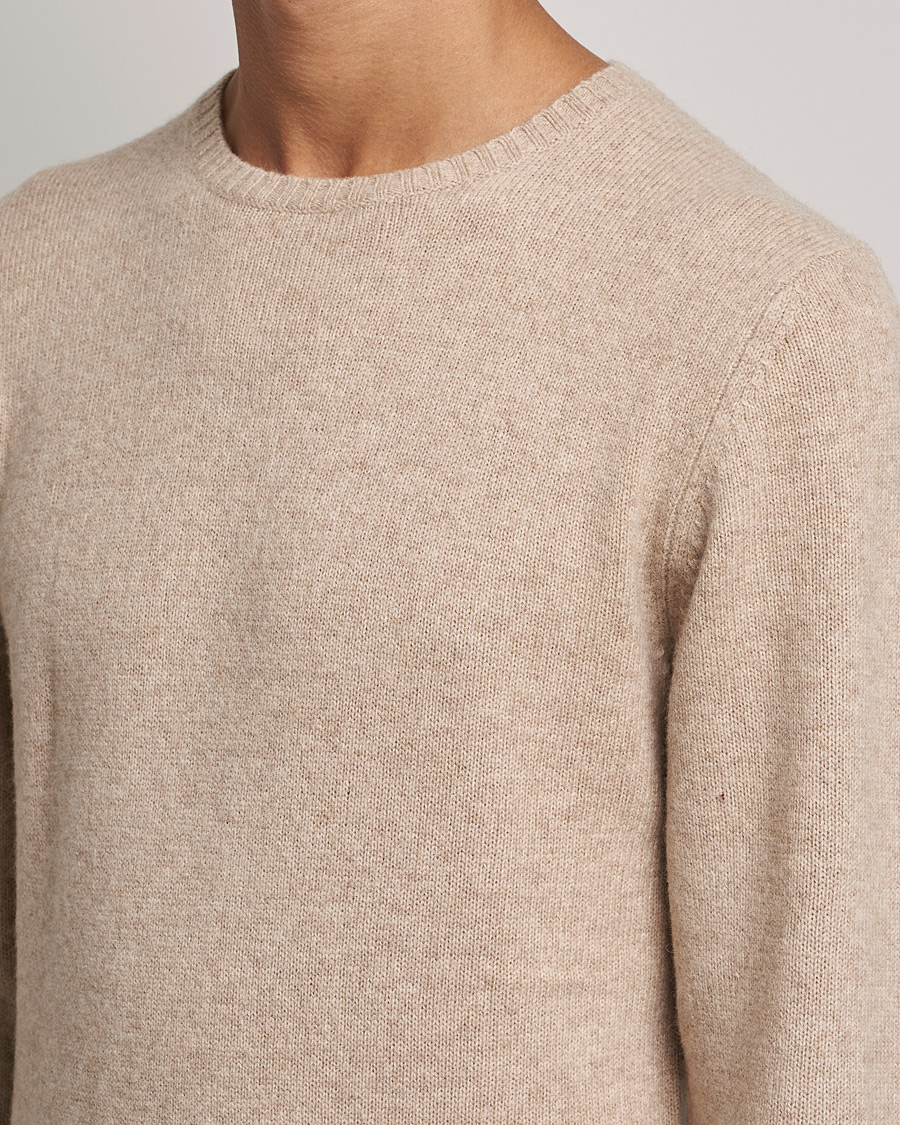 Herren | Pullover | Stenströms | Yak/Merino Crew Neck Beige