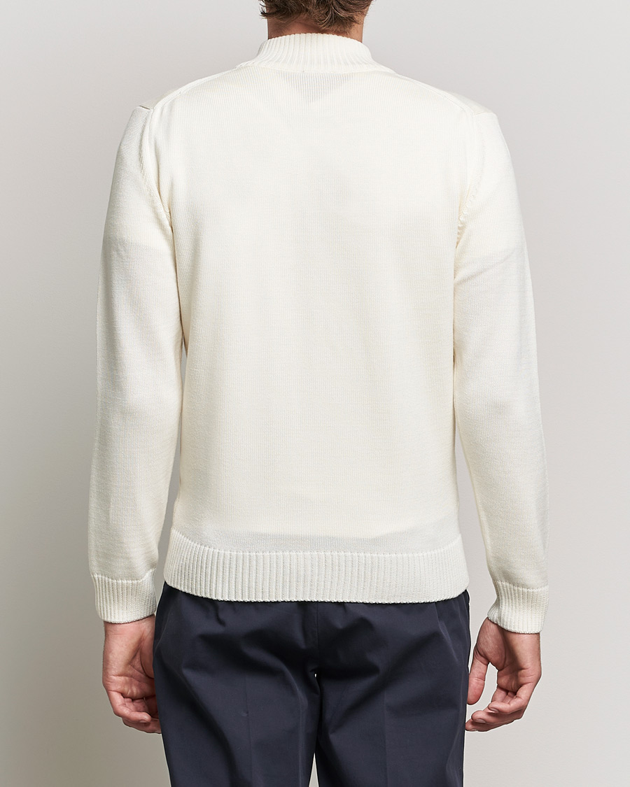 Herren | Pullover | Stenströms | Chunky Merino Full Zip Cardigan Creme White