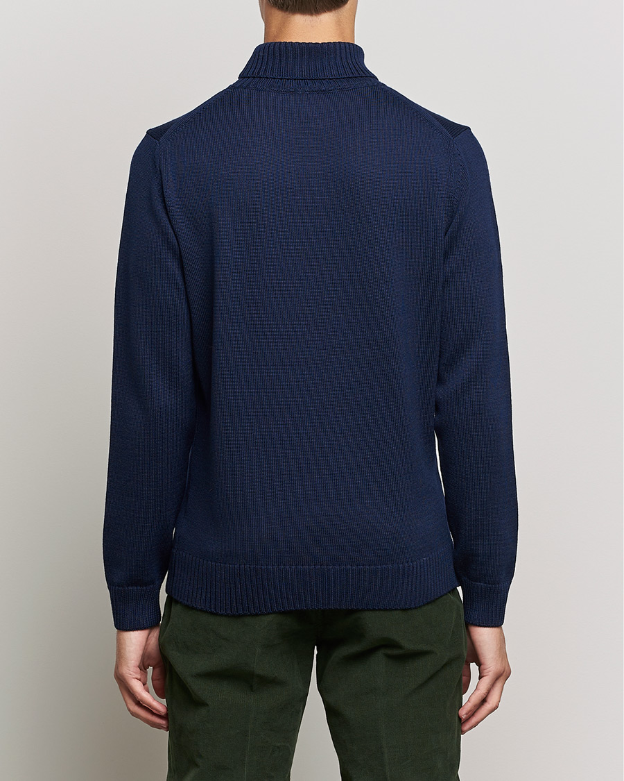 Herren | Pullover | Stenströms | Chunky Merino Rollneck Navy