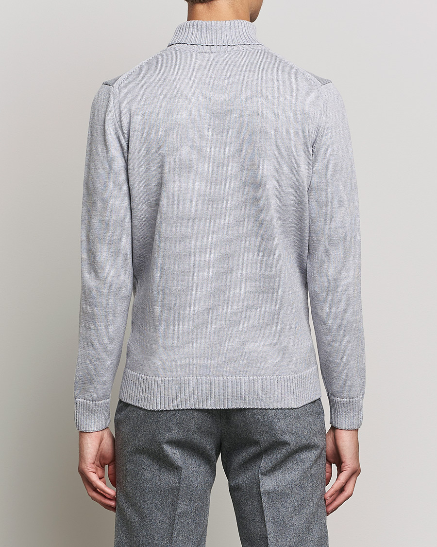 Herren | Pullover | Stenströms | Chunky Merino Rollneck Light Grey