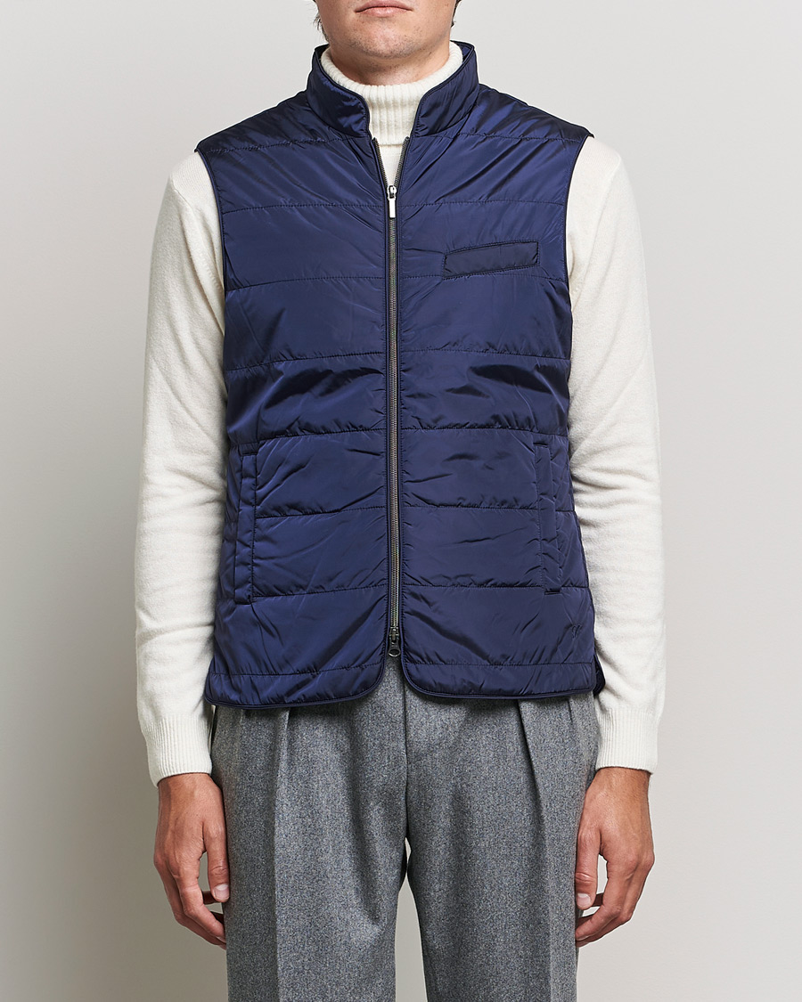 Herren | Westen | Stenströms | Padded Nylon Vest Navy