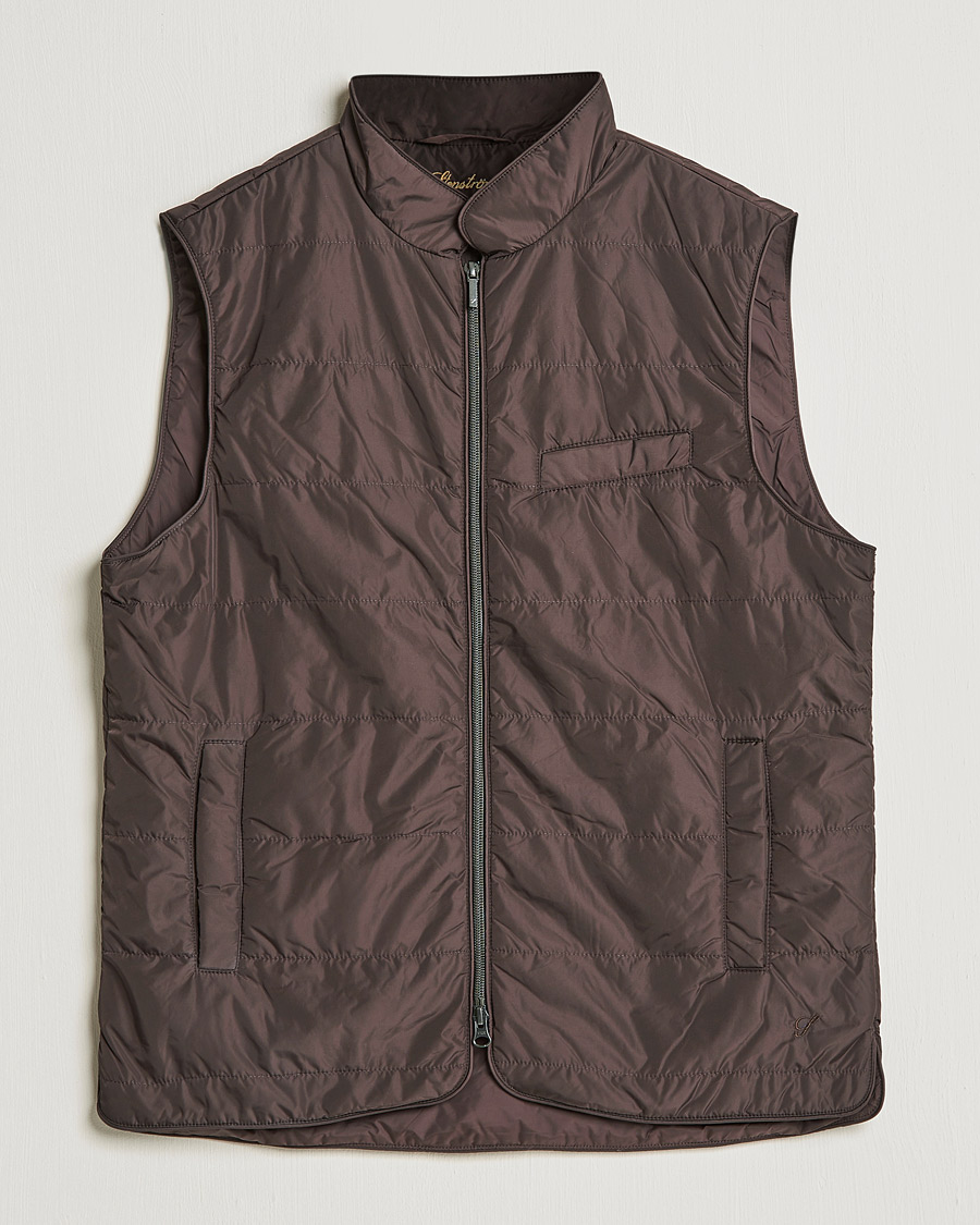 Herren | Jacken | Stenströms | Padded Nylon Vest Brown